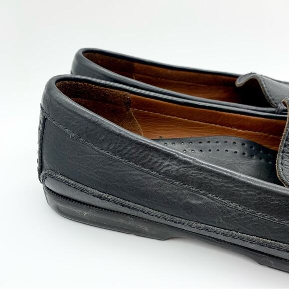 Johnston & Murphy Locklin Venetian Loafer Shoe Black Size 11 Office Dress Preppy - Picture 3 of 10
